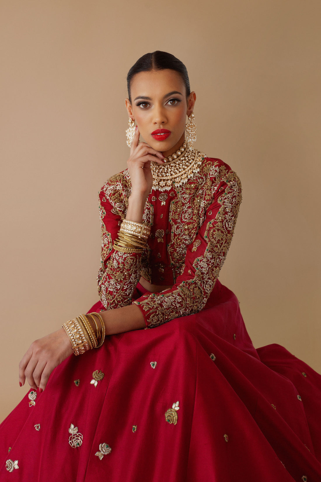 Avira Lehenga in Raw Silk